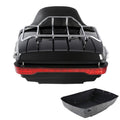 King Trunk Backrest Turn LED Light Fit For Harley Touring Electra Glide 2014-26