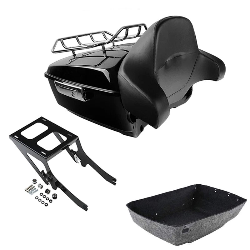 King Trunk Pad 2 Up Mount Rack Fit For Harley Softail Heritage Classic 2018-2026