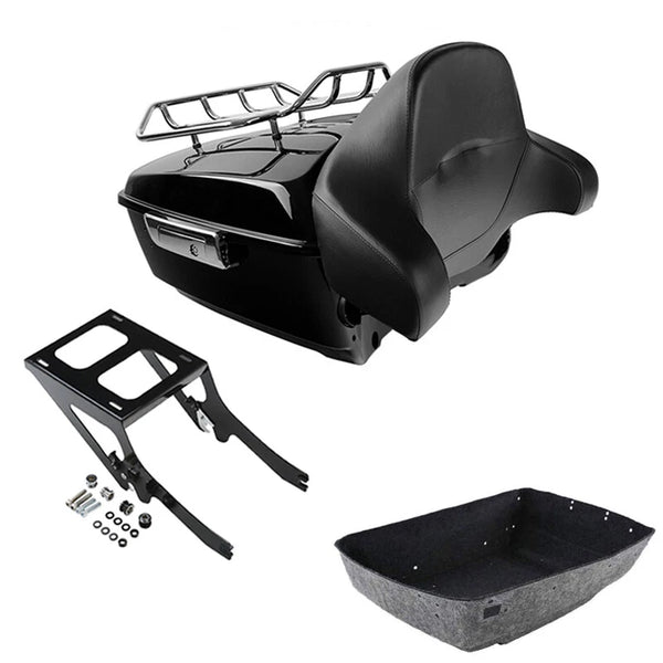 King Trunk Pad 2 Up Mount Rack Fit For Harley Softail Heritage Classic 2018-2026