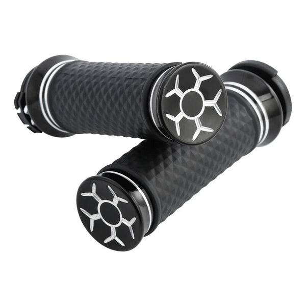 1" Hand Grips Handlebar Fit For Harley Electra Road Glide 96-07 Dyna Fxdf 96-17
