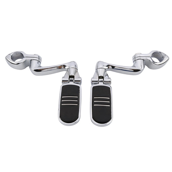 360 Adjustable Highway Foot Pegs 1 1/4" Engine Guard Long Mount Fit For Harley