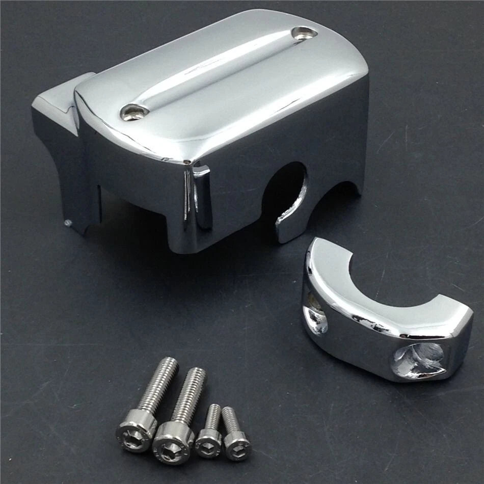 Fit 1998-2013 Yamaha V Star 650/950/1100/1300 Brake Fluid Cylinder Cover Chrome