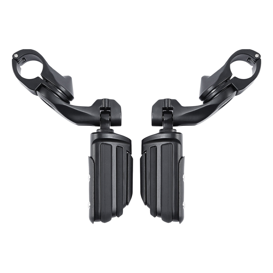 1-1/4" Highway Footpegs Short Angled Mount Fit For Harley Sportster Matte Black