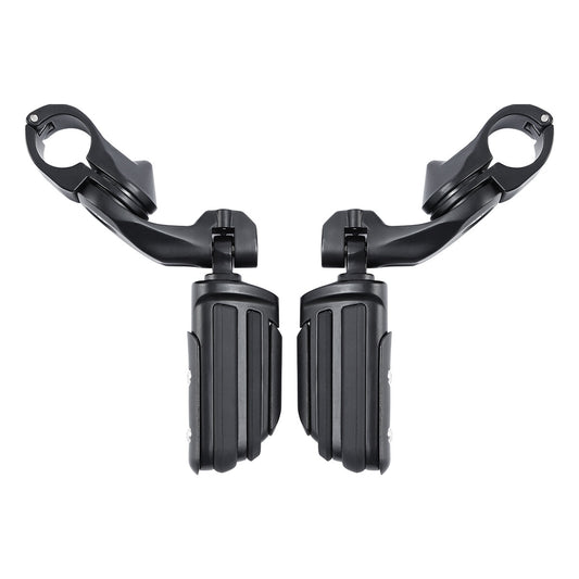 1-1/4" Highway Footpegs Short Angled Mount Fit For Harley Sportster Matte Black