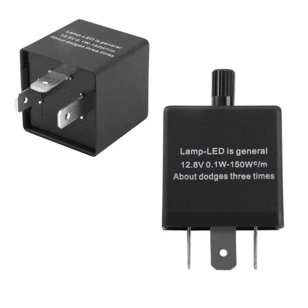 12V 3 Pin Adjustable LED Flasher Relay Car Turn Signal Indicator Blinker Light
