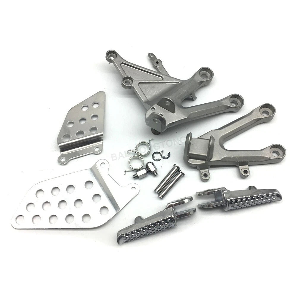 Front Foot Peg Driver Pedal Bracket Silver Fit For Honda CBR1000RR 2004-2006 07