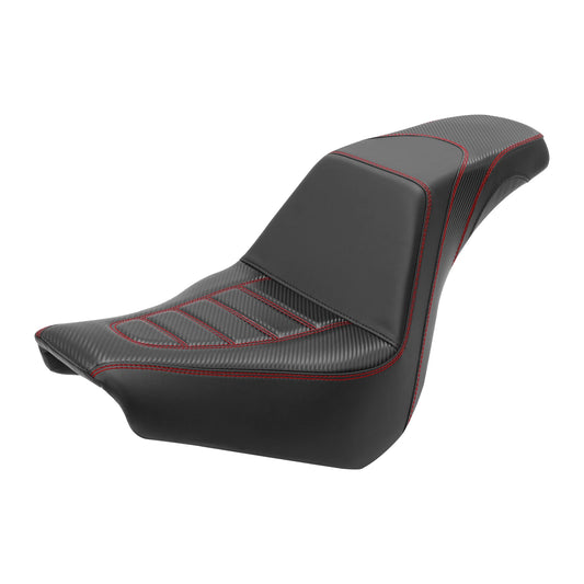 Black+Red Driver & Passenger Seat Fit For Harley Softail Street Bob 2018-2025