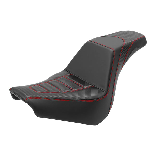 Black+Red Driver & Passenger Seat Fit For Harley Softail Street Bob 2018-2025