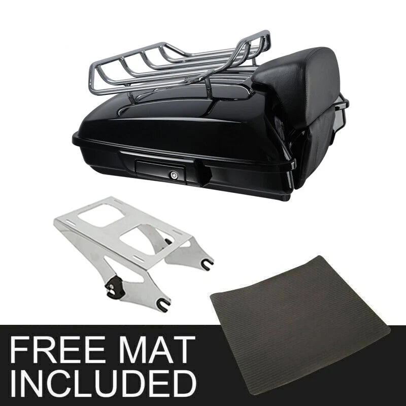 Razor Trunk Backrest Chrome Rack Fit For Harley Touring Electra Glide 2014-2026