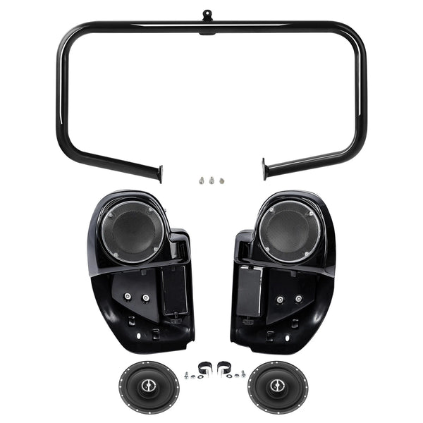 Lower Vented Fairings Speakers Engine Guard Bar Fit For Harley Road Glide 14-24