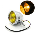 Chrome Bullet Retro Metal Front Headlight For Harley Cafe Racer Bobber Custom