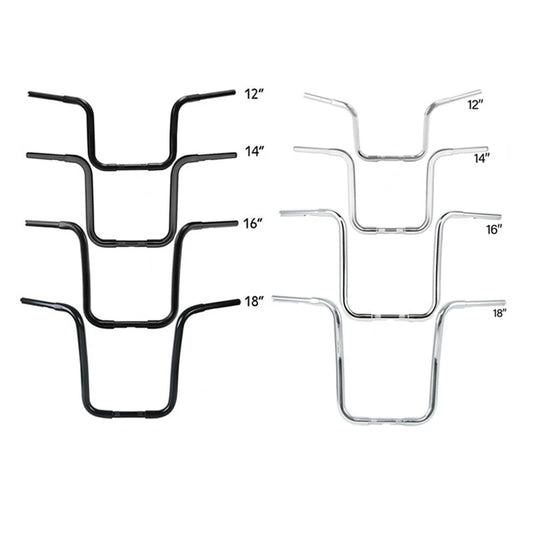 12'' 14'' 16" 18'' Ape Hanger 1 1/4" Handlebar Fit For Harley Sportster Softail