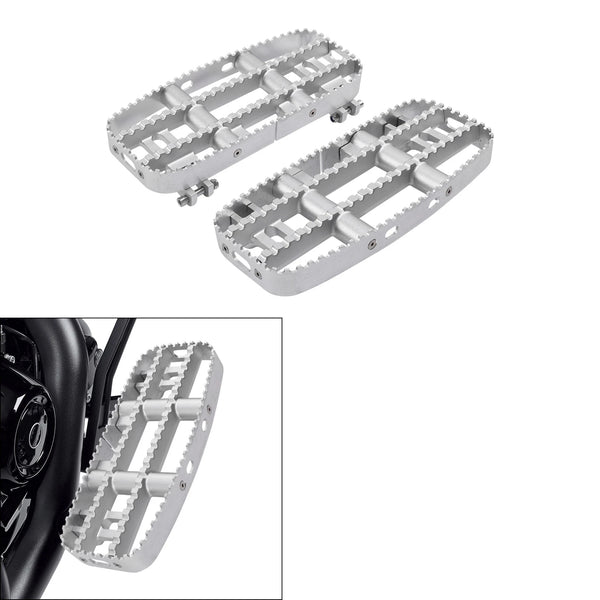Silver Driver Floorboard Footboard Fit For Harley Touring Road King 14-25