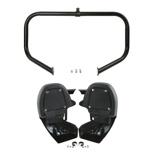 Black Lower Vented Fairing & Engine Guard Bar Fit For Harley Electra Glide 09-13