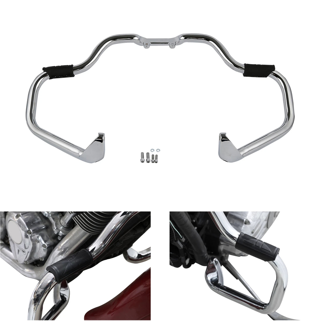 Chrome Engine Guard Crash Bar Fit For Indian Chieftain 19-25 Dark Horse 19-25