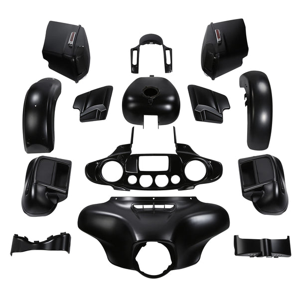 Fairings Bodywork Kit Fit For Harley Cvo Street Glide 2014-2024 2019 Black Denim