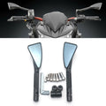 Black CNC Aluminum Rearview Side Mirror For Honda Suzuki Kawasaki Street Bike