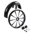 26'' Front Wheel Rim Hub Dual Disc+Fender Fit For Harley Road Street Glide 97-13