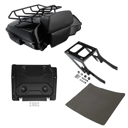 Razor Trunk Backrest Pad Mount Rack Plate Fit For Harley Heritage Classic 18-26