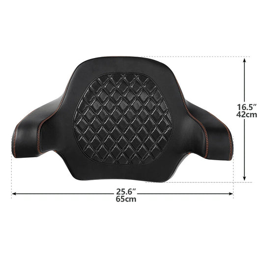 King Size Passenger Backrest Pad Fit For Harley Touring Street Glide 14-25