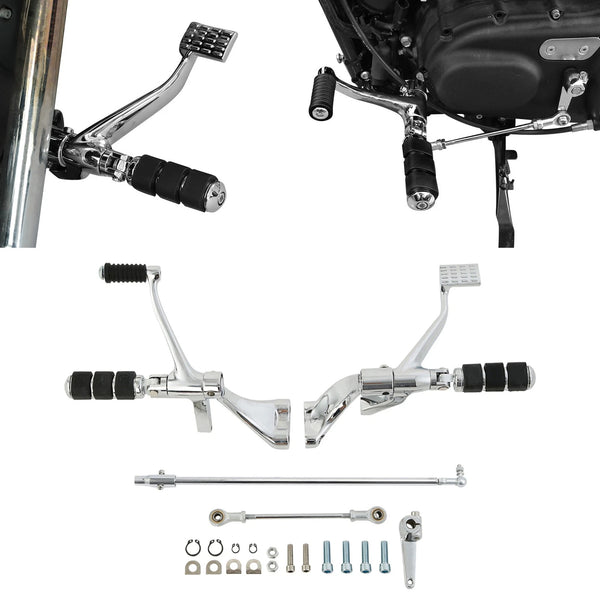 Chrome Forward Controls Pegs Levers Linkage Fit For Harley Sportster XL883 14-22