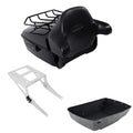 King Trunk Luggage Backrest 2-Up Mounting Rack Fit For Harley Fat Boy 2008-2017