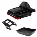 Chopped Trunk Backrest LED Tail Light Mount Rack Fit For Harley Touring '14-'26