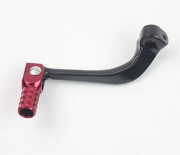 Folding gear shift lever for Honda Grom, black with red tip