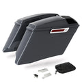 4" Stretched Hard Saddlebags Fit For Harley Road Glide 1993-2013 Gunship Gray