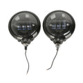 Pair 4.5" LED Auxiliary Spot Passing Fog Lights Housing Bucket Fit For Harley