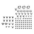 Chrome ABS Bolt Toppers Caps Cover Set Fit For Harley Softail Twin Cam 1984-2006
