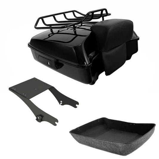 Black Chopped Trunk Mounting Rack Fit For Harley Touring 1997-2008
