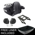 King Trunk Rack Backrest Rack Speakers Fit For Harley Touring Road Glide 14-2026