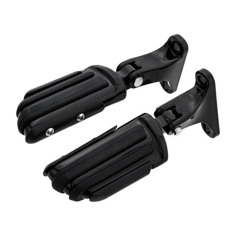Black Rear Passenger Footpeg Pegs Mount Fit For Harley Touring Road Glide 93-25