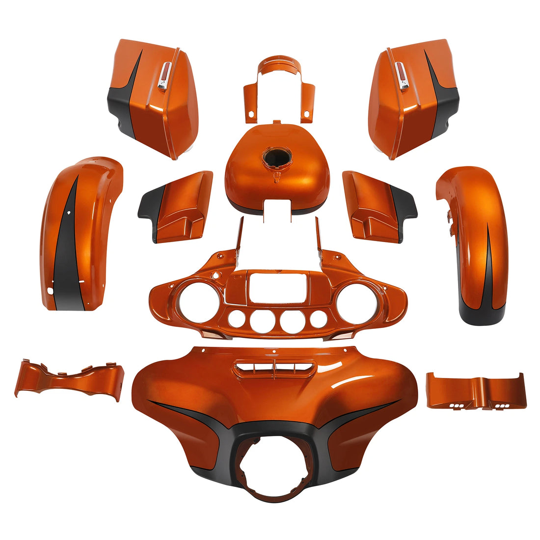 Fairing Body Kit Fit For Harley Street Glide Special Scorched Orange/Black Denim