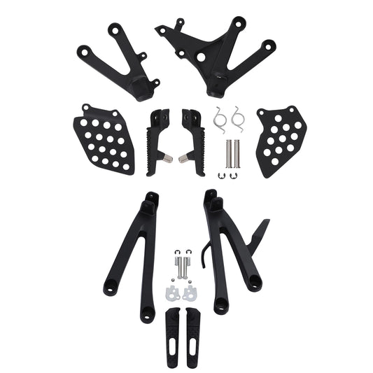 Rider Driver & Passenger Footrests Footpeg Bracket Fit For Honda CBR600RR 07-25