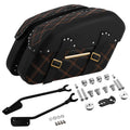 Black Orange Detachable Saddlebags W/ Mount Kit Fit For Harley Fat Boy 2018-2025