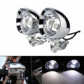 LED Bullet Passing Spot Fog Light With Guard Bar Mount Bracket Clamp Motorcycle