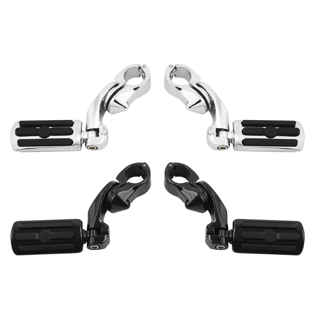 1 1/4" 32mm Short Angled Highway Bar Engine Guard Footpegs Pegs Mount For Harley
