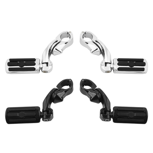 1 1/4" 32mm Short Angled Highway Bar Engine Guard Footpegs Pegs Mount For Harley