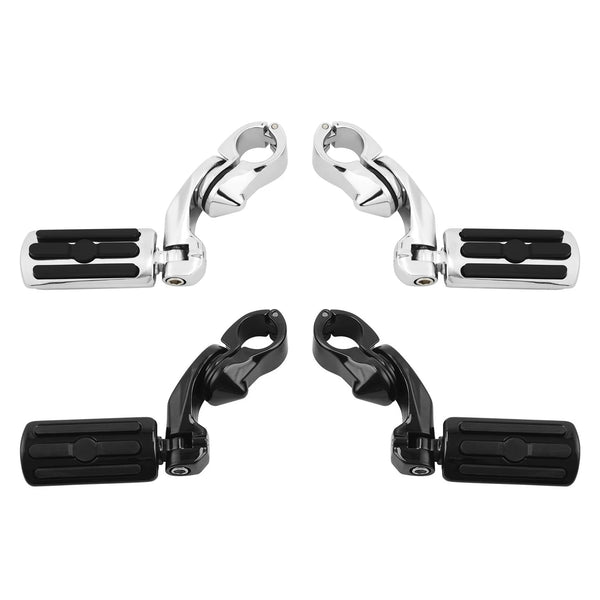 1 1/4" 32mm Short Angled Highway Bar Engine Guard Footpegs Pegs Mount For Harley