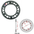 520 50T 51T 52T rear sprocket For Yamaha YZ100 WR250 YZ125 YZ250 490 WR500 TT250