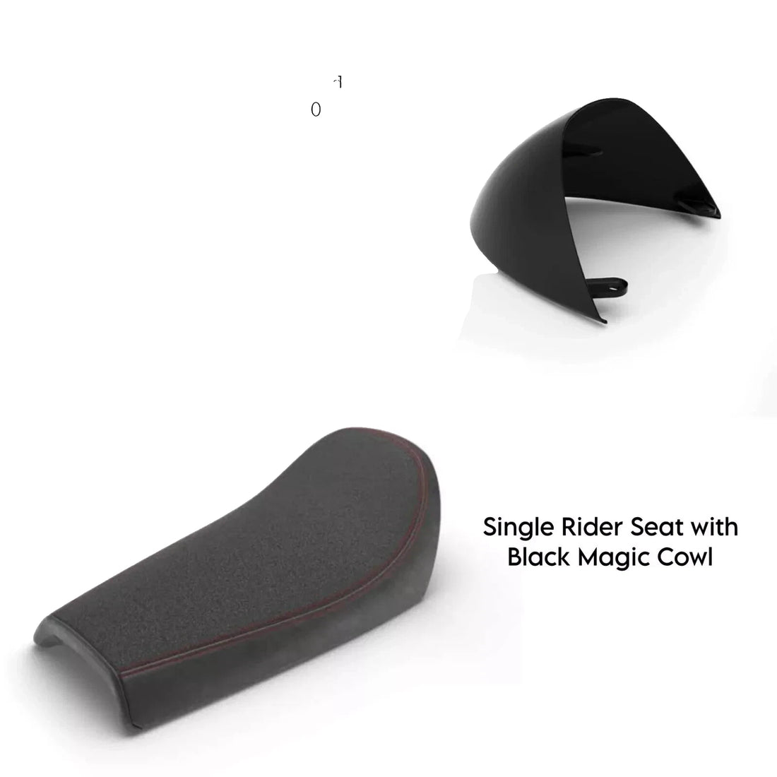 Combo Single Rider Seat with Black Magic Cowl Fit for Royal EnfieldGT650