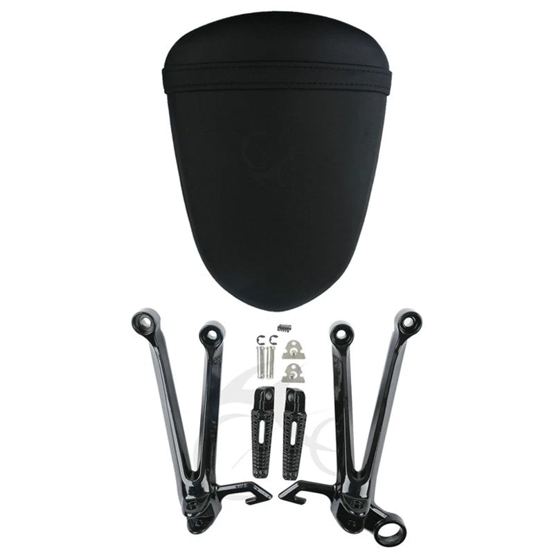 Rear Passenger Seat & Footpeg Pegs Bracket Set Fit For Suzuki GSXR1000 2005-2006