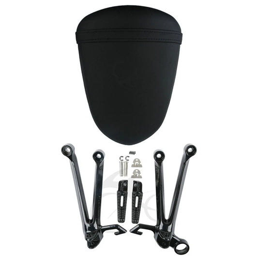 Rear Passenger Seat & Footpeg Pegs Bracket Set Fit For Suzuki GSXR1000 2005-2006