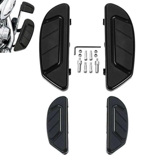 Black Driver & Passenger Floorboard Fit For Harley Touring 1986-2023 2020 2021