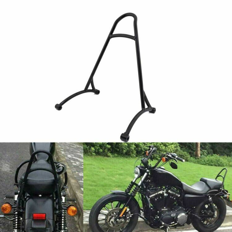 Black Burly Sissy Bar Backrest For Harley Sportster XL Iron 883 1200 2004-2017