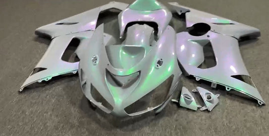 Chameleon Gray Dazz Green Fairing Kit for Kawasaki Ninja ZX6R 2005-2006 ZX636C