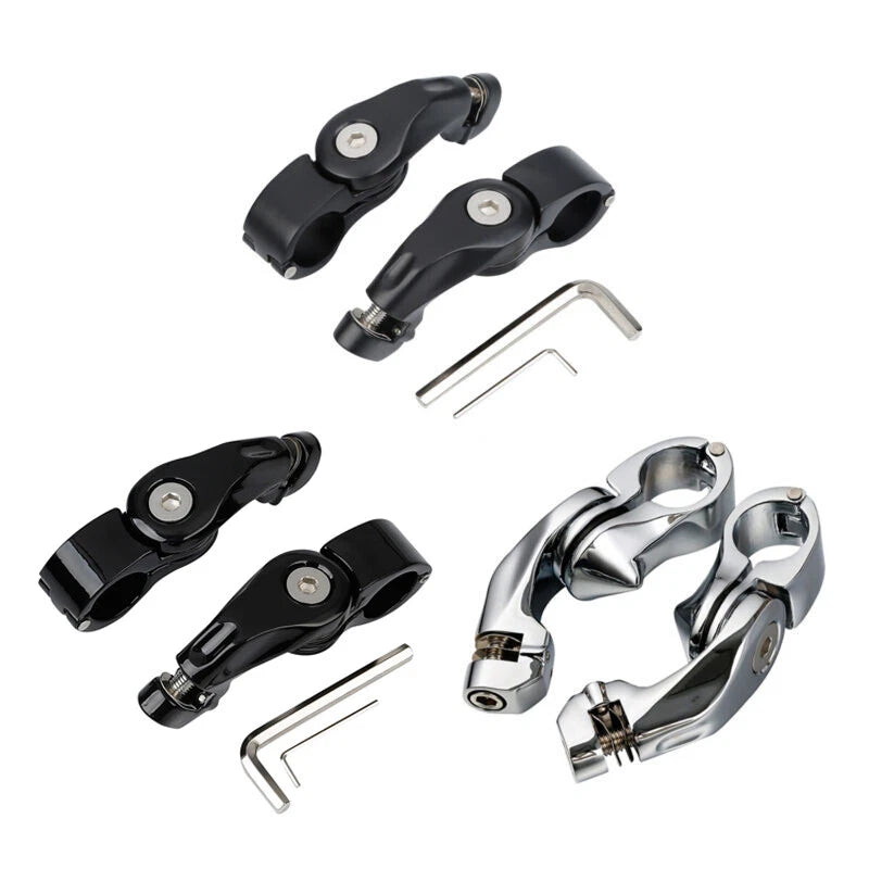 1-1/4" Short Angled Highway Footpeg Pegs Mount Fit For Harley Electra Road Glide