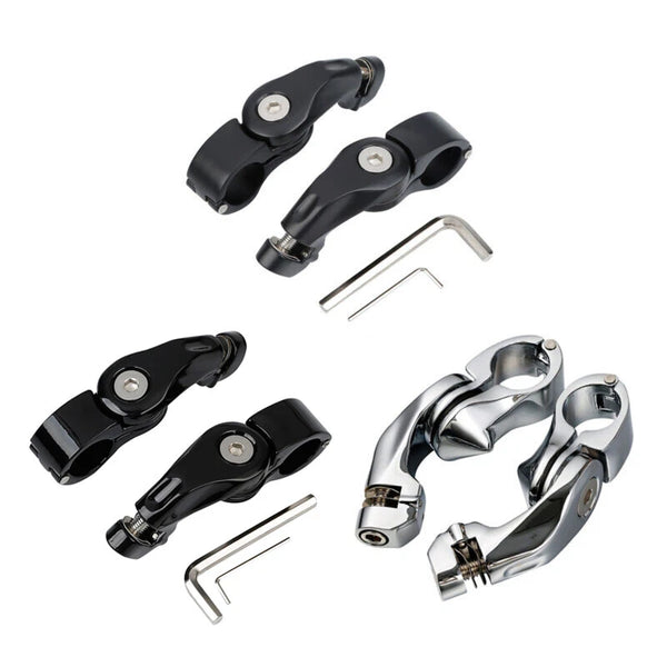1-1/4" Short Angled Highway Footpeg Pegs Mount Fit For Harley Electra Road Glide